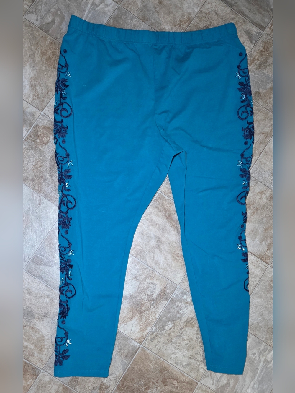 Roamans Brand Embellished Leggings Sz 2x (26/28)